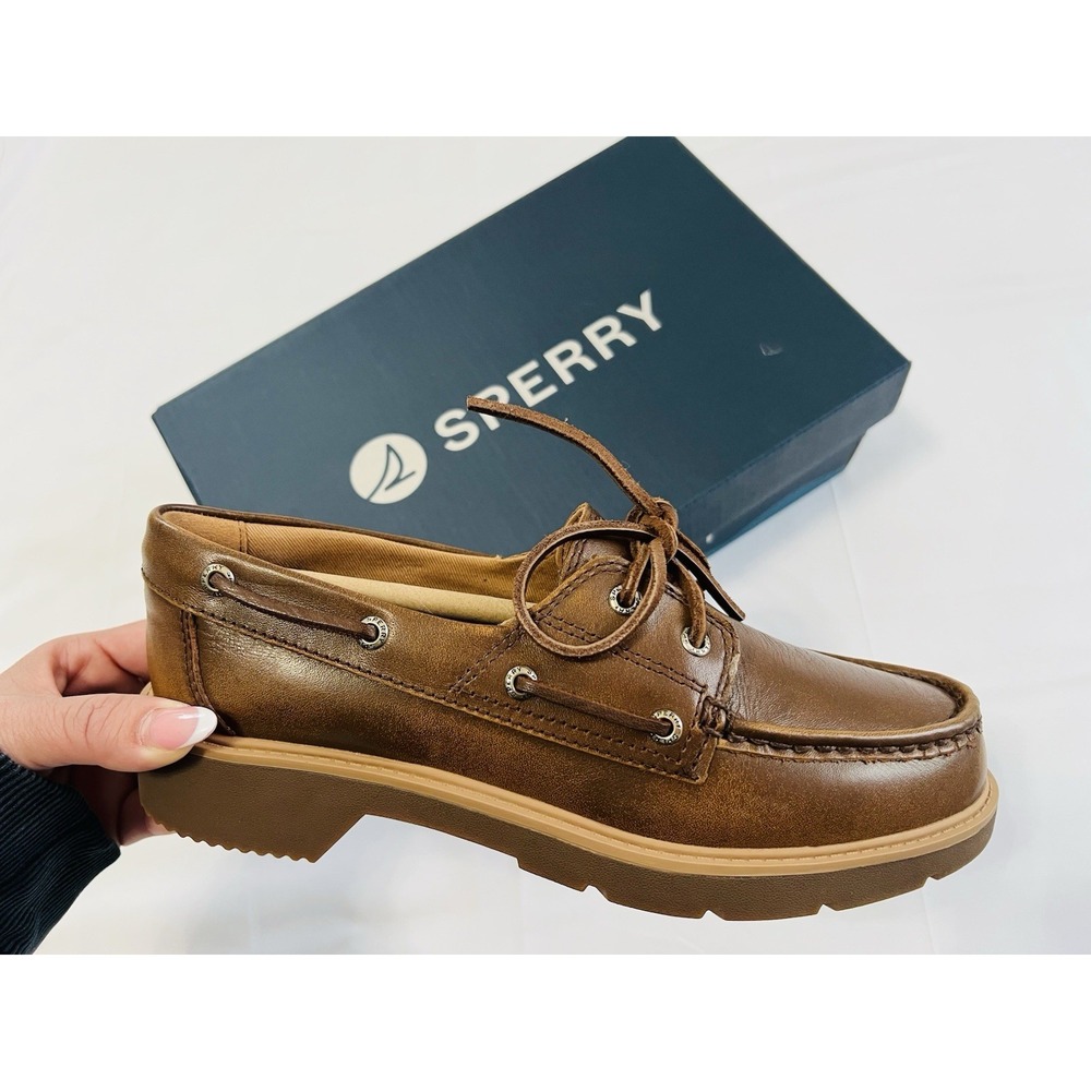Sperry Chunky Wells Boat Moccasins Flats Preppy School Uniform Casual Shoes Sz 7